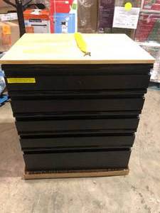 Husky Heavy Duty 18-Gauge Steel 5-Drawer Black Garage Base Cabinet Customer Returns See Pictures