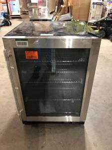 Galanz 24 in. 47-Bottle Wine Cooler in Stainless Steel, with Electrical Temperature Control   Customer Returns See Pictures