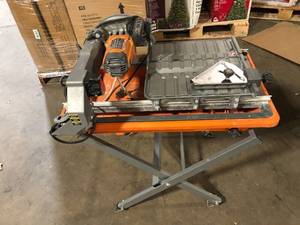 RIDGID R4031S 7 inch Corded Wet Tile Saw with Stand Customer Returns See Pictures