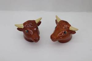 Rosemeade Set of Bull Salt & Pepper Shakers