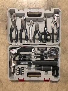 Husky 60-Piece Home Repair tool set Bundled with Headlamp and Knee Pad  Customer Returns See Pictures