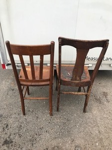 lot 39 image: 2 - Vintage Wooden Chairs