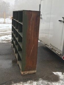 lot 67 image: Garage Wood Shelving with Compartments