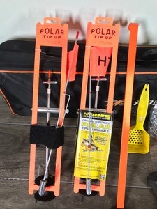 lot 79 image: Polar Fire Soft Sided Hard Tackle Case With Ice Fishing Accessories