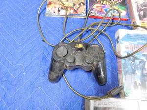 lot 153 image: Game controller, PC games, CD, DVDs and VHSs
