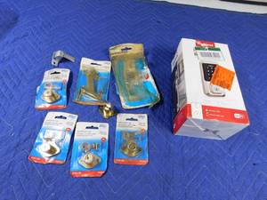 lot 193 image: New Kwik Set code door lock and drawer locks with keys and more