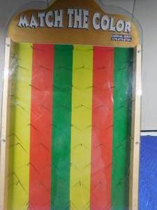 lot 205 image: Vintage Wood Match The Color plinko game