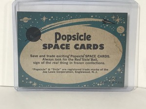 lot 361 image: 1963 Topps Popsicle Space Cards #34 John Glenn Space Hero