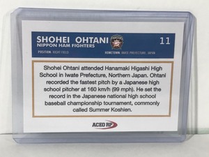 lot 367 image: Shohei Ohtani Nippon Ham Fighters ACEO Rookie Card Los Angeles Angels RC Baseball Card #11