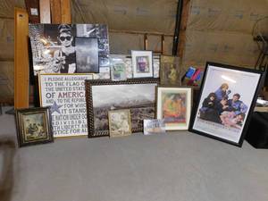 lot 298 image: lot of pictures including portrait of Steve McNair