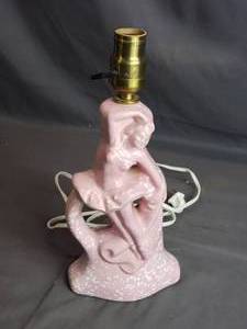Vintage Pink Dancer Lamp