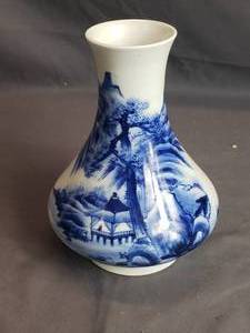 Blue and White Asian Vase