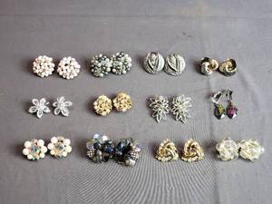 Large Lot of Clip on Costume Jewelry Earrings
