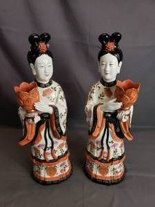 Pair of Tall Asian Figurines