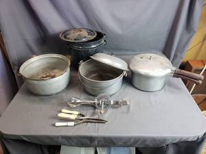 Vintage Pots, Mixer, Curling Irons