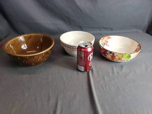 Stoneware and Glass Bowls