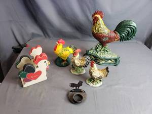 Lot of Rooster Decor