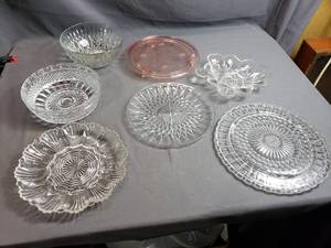 Crystal and Glass Serving Plates and Bowls