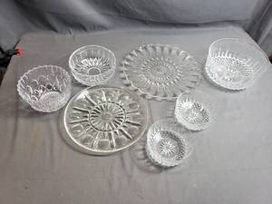 Crystal and Glass Serving Plates and Bowls