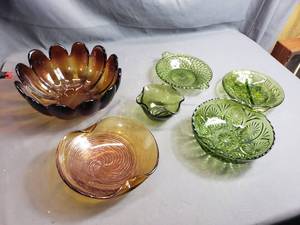 Colored Glass Serving Bowls