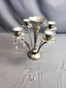 Candelabra with Hanging Crystals