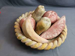Ceramic Style Fruit and Bowl