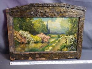 Oil Painting On Leaning Forward Frame