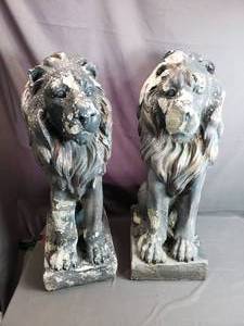 Matching Pair of Vintage Lions