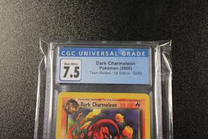 lot 14 image: 2000 Pokemon Team Rocket 1st Edition Dark Charmeleon 3282 CGC 7.5