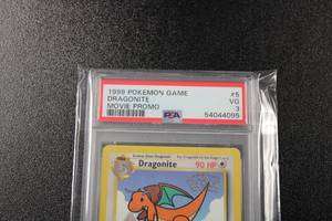 lot 15 image: 1999 Pokemon Movie Black Star Promo Dragonite #5 PSA 3