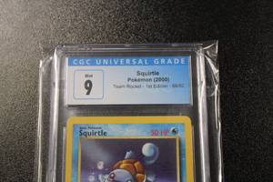 lot 19 image: 2000 Pokemon Team Rocket 1st Edition Squirtle #6882 CGC 9