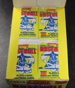 lot 30 image: 1990 Score Baseball Hobby Box