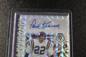 lot 64 image: 2021 Mosaic Silver Prizm Paul Krause Autograph