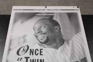 lot 75 image: Pioneer Press July 16 1996 Kirby Puckett Once Twin Full Size Metal Printing Plate