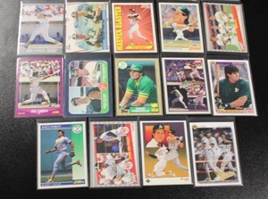 lot 111 image: Jose Canseco Baseball Card Lot  19 Cards w 1986 Fleer Rookie Card