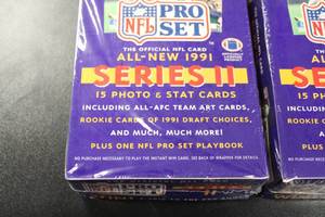 lot 137 image: 1991 Pro Set Series 2 Football Hobby Box Lot  2 Hobby Boxes