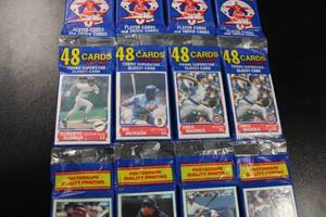 lot 141 image: 1989 Score Baseball Rack Pack Walk  4 Packs