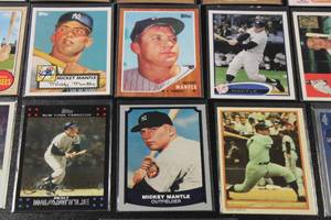 lot 184 image: Mickey Mantle Baseball Card Lot  16 Cards
