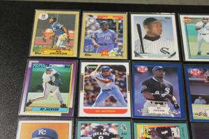 lot 187 image: Bo Jackson Baseball Card Lot  20 Cards w 1987 Topps Rookie Card