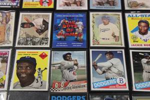 lot 192 image: Jackie Robinson Baseball Card Lot  20 Cards