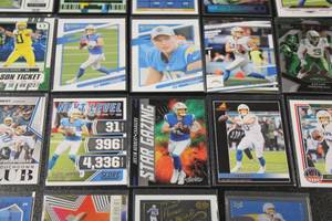 lot 195 image: Justin Herbert Football Card Lot  19 Cards