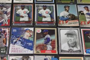 lot 198 image: Ernie Banks Baseball Card Lot  20 Cards