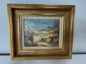 lot 28 image: Oil on Canvas by Artist J. A. Dominique 1955 Professionally Framed