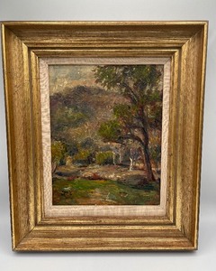 lot 49 image: An Oak oil on canvas by John a Dominque Professionally Framed