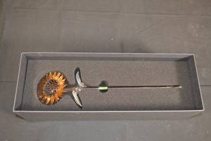 lot 17 image: Waterford Sunflower Sculpture MSRP $99.00