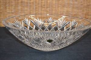 lot 36 image: Waterford Crystal Sullivan 13 Wedge & Diamond Cut Flared Bowl MSRP $169.00