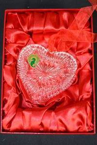 lot 44 image: Waterford Crystal Heart Ornament MSRP $39.99