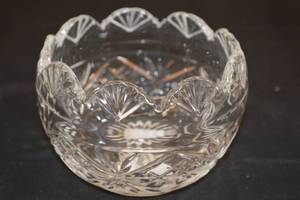 lot 61 image: Waterford Crystal Scallop Bowl MSRP $49.00