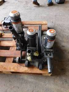 3 - 8000lb Forklift Jacks with handles - A, B, C