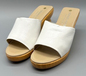 lot 81 image: Wooden Wedge Sandals by Donald Pliner